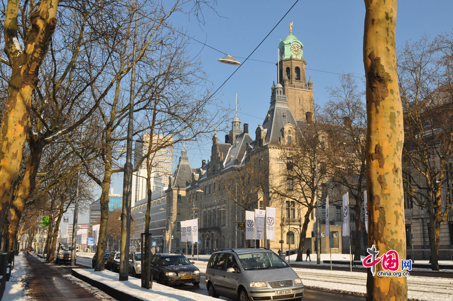 The Coolsingel Street in Rotterdam. [Pang Li/China.org.cn]