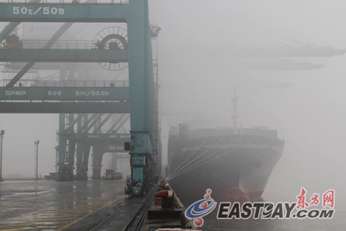 More than 80 international and domestic sailings and dockings were delayed or canceled in Shanghai's Wusongkou, Waigaoqiao and Yangshan ports. 