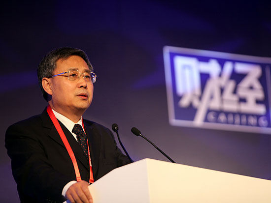 Guo Shuqing, chairman of China's Securities Regulatory Commission, at the Caijing Annual Conference 2012 in Beijing in December. He said on Thursday that he plans to allow small and medium-sized enterprises to issue high-yield bonds.[File photo]