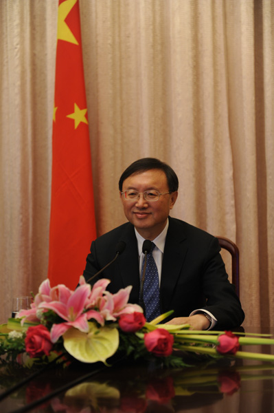 Chinese Foreign Minister Yang Jiechi addresses China-U.S. Conference on 40th anniversary of U.S. President Nixon's visit to China in Beijing, capital of China, March 7, 2012. [Xinhua]