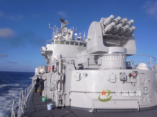 The 11th Chinese naval escort flotilla arrives in waters of the Gulf of Aden on March 15, 2012. The flotilla, which departed from Qingdao on Feb. 27, heads for the escort mission in the Gulf of Aden and Somali waters to protect commercial ships from pirate attacks.