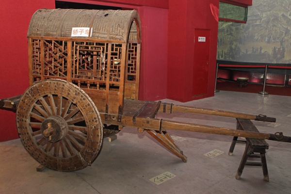 A rickshaw is among Song's collections of items from old Beijing.