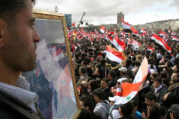 SYRIA-DAMASCUS-PRO-GOVERNMENT RALLY