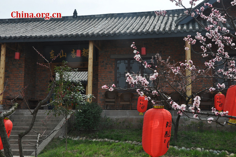 Apricot flowers in full blossom are seen at Xinghua Village in Qingbaijiang District , Chengdu, capital city of Southwest China's Sichuan province, in Mar. 16, 2012. Every year, from March to May, over 1000 acres apricot plants blossom, attracting visitors all over the country to enjoy the blossom. [China.org.cn/ by Chen Xiangzhao]