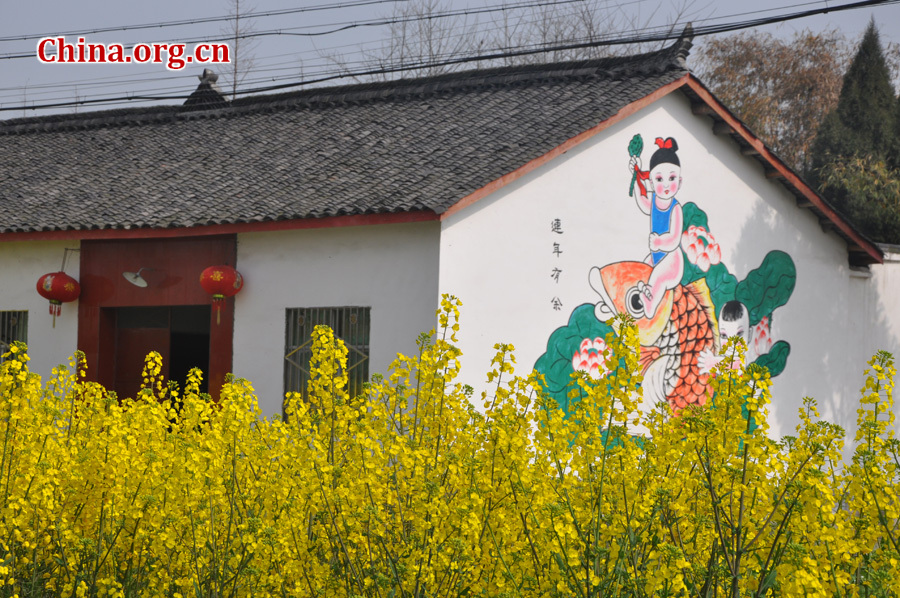 Photo shows the beautiful spring scenery of Nianhua village in Mianzhu City, southwest China's Sichuan Province, Mar. 18, 2012. Mianzhu was one of the worst-hit cities in the devastating 2008 Wenchuan earthquak. [China.org.cn/by Chen Xiangzhao] 