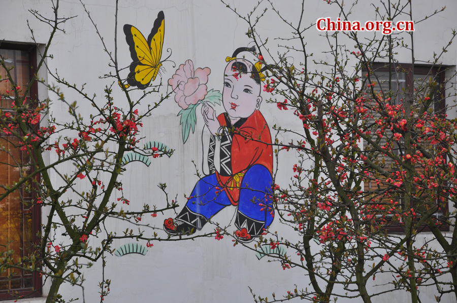 Photo shows the beautiful spring scenery of Nianhua village in Mianzhu City, southwest China's Sichuan Province, Mar. 18, 2012. Mianzhu was one of the worst-hit cities in the devastating 2008 Wenchuan earthquak. [China.org.cn/by Chen Xiangzhao] 