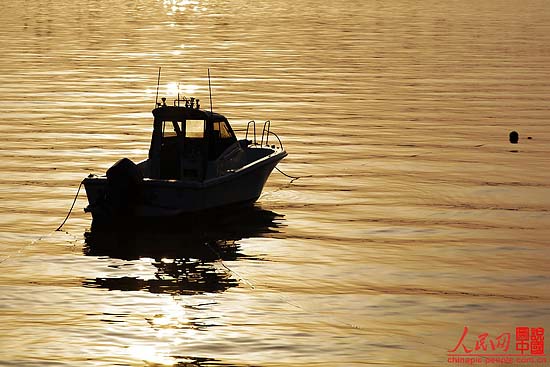 Beautiful dawn in Donggang city, in northeast China's Liaoning province. [People's Daily Online]