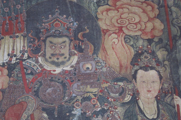 A fresco detail in Fahai Temple. Photo taken for CRI by William Wang, April, 2012.