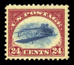 Inverted Jenny, one of the 'top 13 most valuable postage stamps in the world' by China.org.cn.