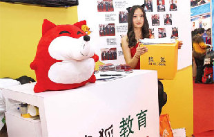 A Sohu.com Inc booth at an education exhibition in Beijing. The online content provider on Tuesday said it joined Tencent Holdings Ltd and Baidu Inc's iQiyi.com to combine resources to acquire 'superior' domestic and imported video content. [China Daily]