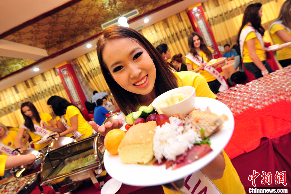 The Miss China Tourism International Contest 2012 kicked off in Guangyuan, a city of southwest China's Sichuan Province on May 1. Contestants from 60 countries and regions all over the world gathered in Guangyuan, the hometown of Wu Zetian, the only woman in the history of China to assume the title of Empress in Tang Dynasty (AD 618-907), to compete for the final title and the chance of being image ambassador for the city. 