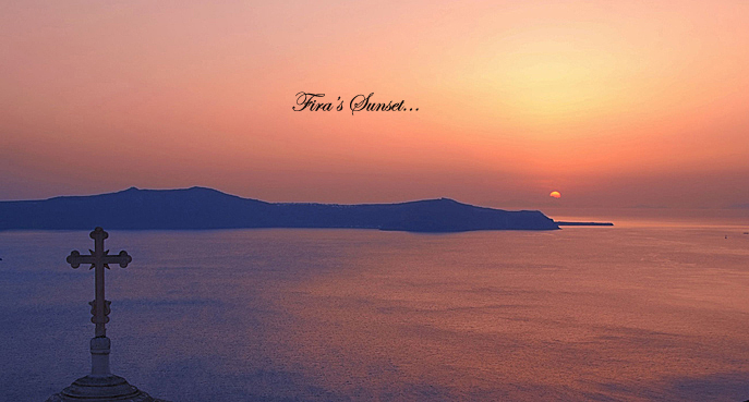 Photo shows a sunset view ofGreece. [Sina.cn]