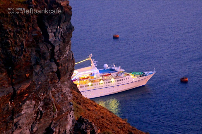 Santorini is an island in the southern Aegean Sea, about 200 km (120 mi) southeast from Greece's mainland.