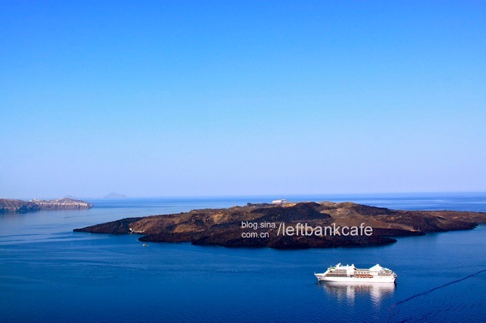 Santorini is an island in the southern Aegean Sea, about 200 km (120 mi) southeast from Greece's mainland.