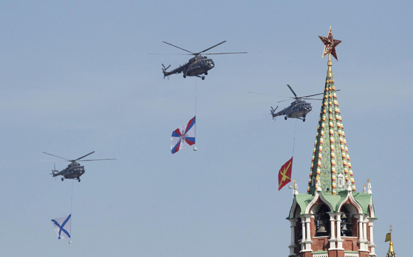 Dress rehearsal of V-Day parade in Moscow