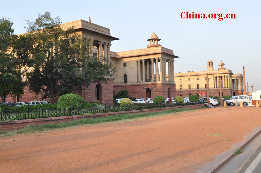 The Rashtrapati Bhavan (Sanskrit for Presidential House) or The Official Residence of the Head of the State is the official residence of the President of India, located at Raisina Hill in New Delhi, India.