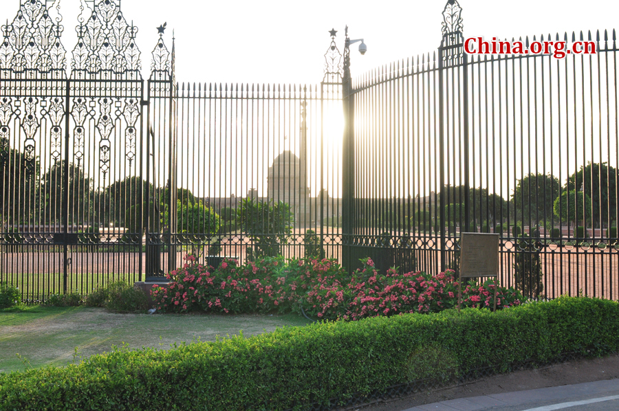 The Rashtrapati Bhavan (Sanskrit for Presidential House) or The Official Residence of the Head of the State is the official residence of the President of India, located at Raisina Hill in New Delhi, India.