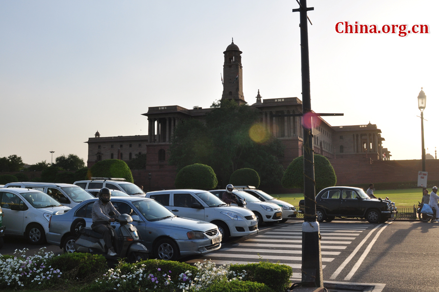 The Rashtrapati Bhavan (Sanskrit for Presidential House) or The Official Residence of the Head of the State is the official residence of the President of India, located at Raisina Hill in New Delhi, India.