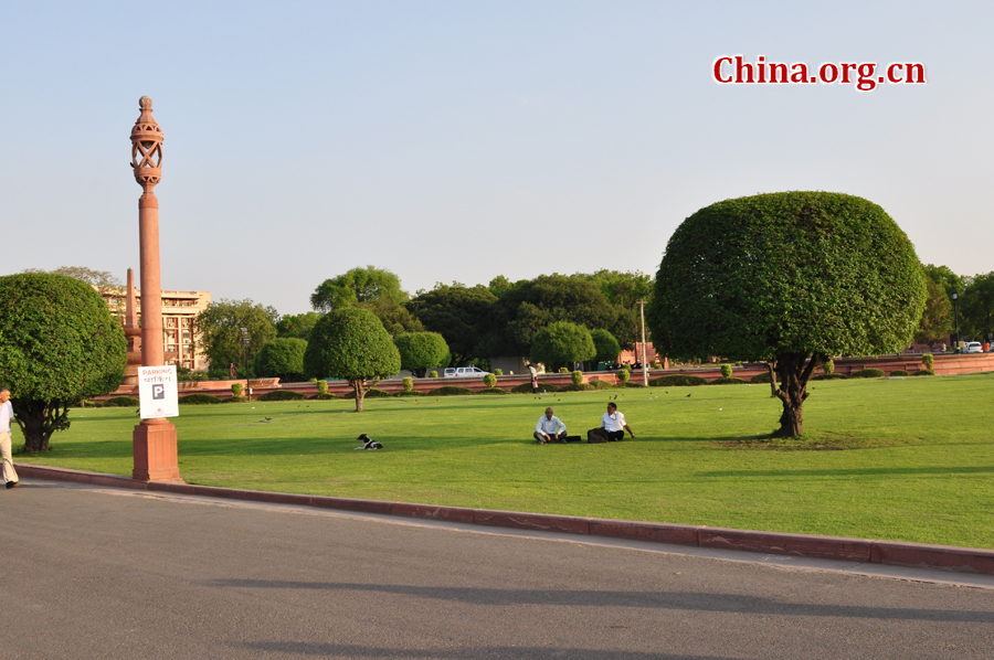 The Rashtrapati Bhavan (Sanskrit for Presidential House) or The Official Residence of the Head of the State is the official residence of the President of India, located at Raisina Hill in New Delhi, India.