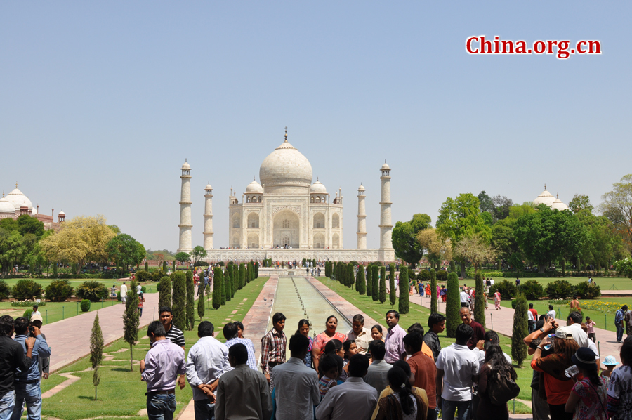 Taj Mahal is regarded as one of the eight wonders of the world, and some Western historians have noted that its architectural beauty has never been surpassed. The Taj is the most beautiful monument built by the Mughals, the Muslim rulers of India. Taj Mahal is built entirely of white marble.