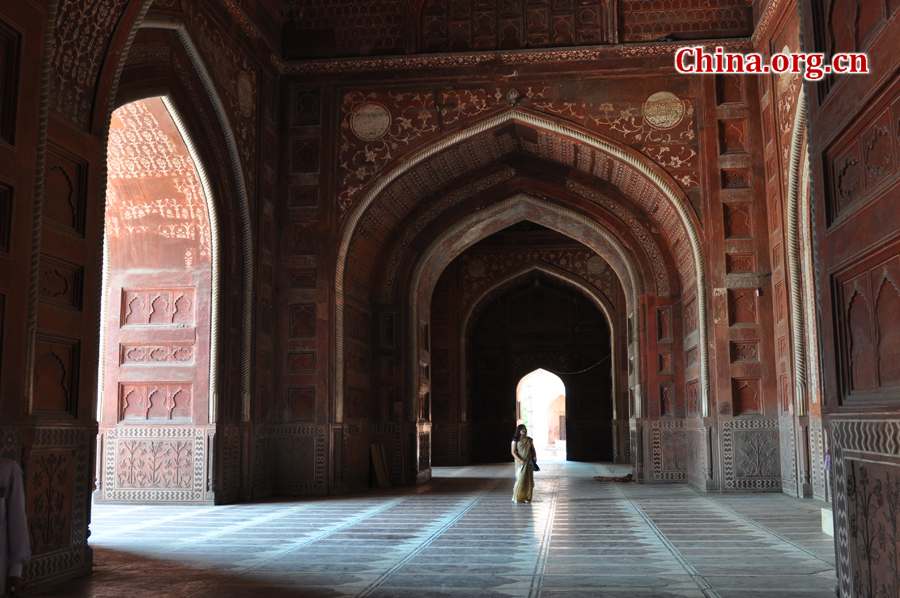 Taj Mahal is regarded as one of the eight wonders of the world, and some Western historians have noted that its architectural beauty has never been surpassed. The Taj is the most beautiful monument built by the Mughals, the Muslim rulers of India. Taj Mahal is built entirely of white marble.