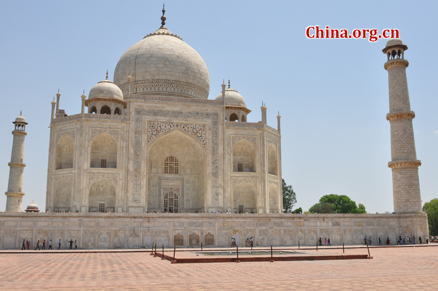 Taj Mahal is regarded as one of the eight wonders of the world, and some Western historians have noted that its architectural beauty has never been surpassed. The Taj is the most beautiful monument built by the Mughals, the Muslim rulers of India. Taj Mahal is built entirely of white marble.