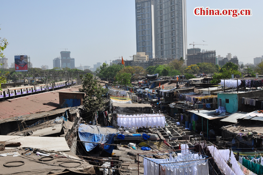 Dhobi Ghat in Mumbai, India. 