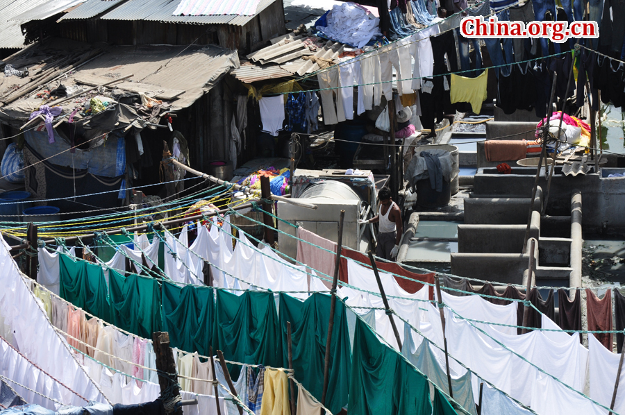 Dhobi Ghat in Mumbai, India. 
