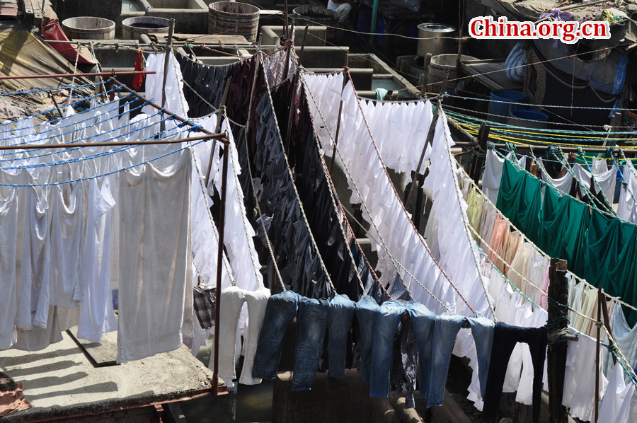 Dhobi Ghat in Mumbai, India. 