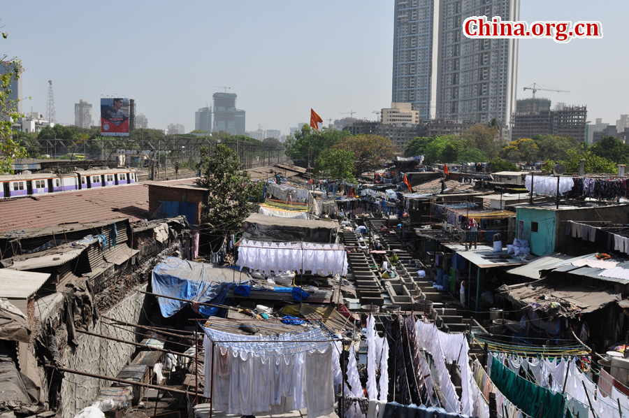 Dhobi Ghat in Mumbai, India. 
