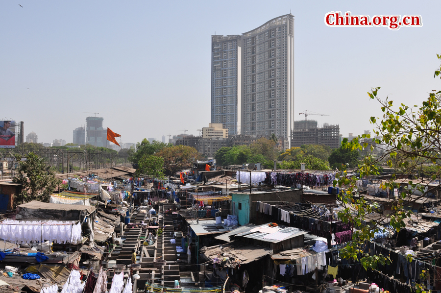 Dhobi Ghat in Mumbai, India. 