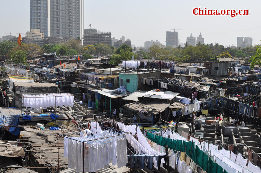 Dhobi Ghat in Mumbai, India. 