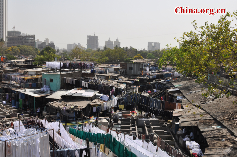 Dhobi Ghat in Mumbai, India. 