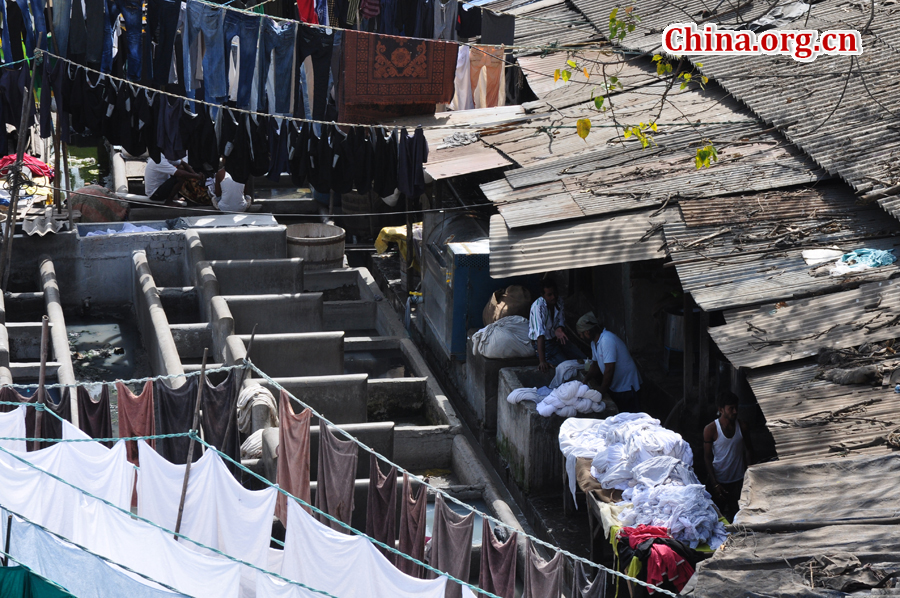Dhobi Ghat in Mumbai, India. 