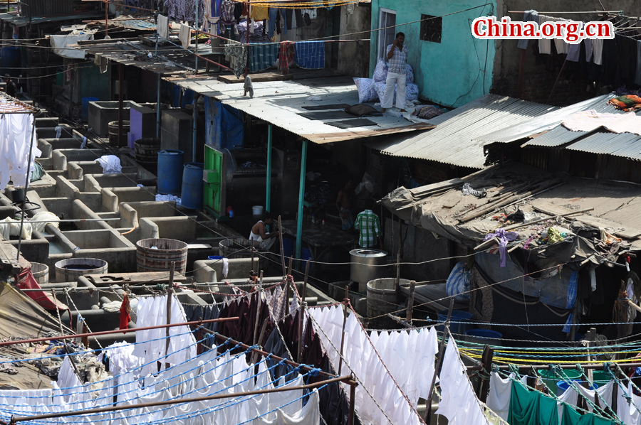 Dhobi Ghat in Mumbai, India. 