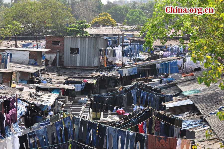 Dhobi Ghat in Mumbai, India. 