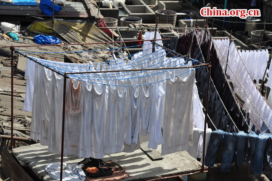 Dhobi Ghat in Mumbai, India. 