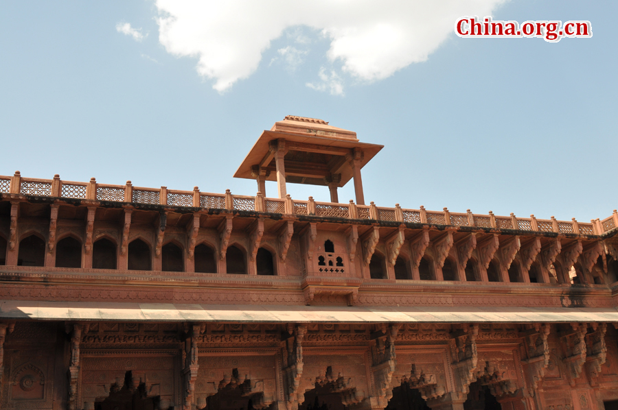 Photo taken on April 22 shows the view of Red Fort, a magnificent 17th-century red stone structure in Delhi where mutinous soldiers proclaimed the frail Mughal Emperor Bahadur Shah Zafar as ruler of India in May 1857.