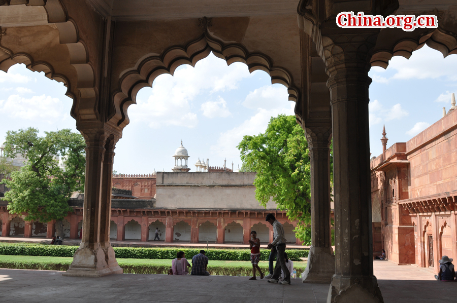 Photo taken on April 22 shows the view of Red Fort, a magnificent 17th-century red stone structure in Delhi where mutinous soldiers proclaimed the frail Mughal Emperor Bahadur Shah Zafar as ruler of India in May 1857.