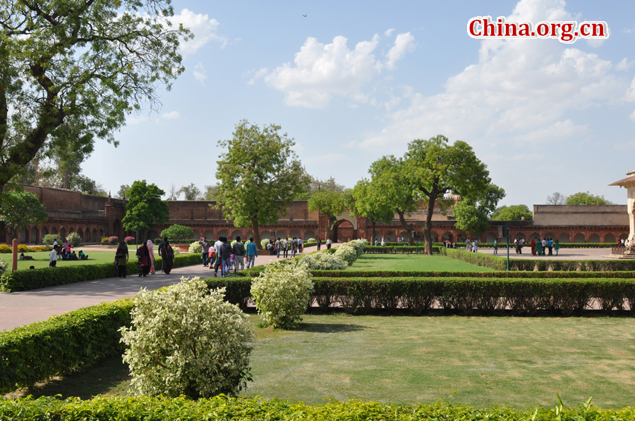 Photo taken on April 22 shows the view of Red Fort, a magnificent 17th-century red stone structure in Delhi where mutinous soldiers proclaimed the frail Mughal Emperor Bahadur Shah Zafar as ruler of India in May 1857.