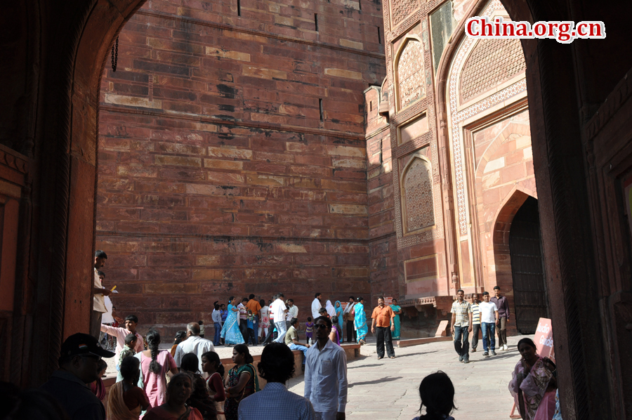 Photo taken on April 22 shows the view of Red Fort, a magnificent 17th-century red stone structure in Delhi where mutinous soldiers proclaimed the frail Mughal Emperor Bahadur Shah Zafar as ruler of India in May 1857.