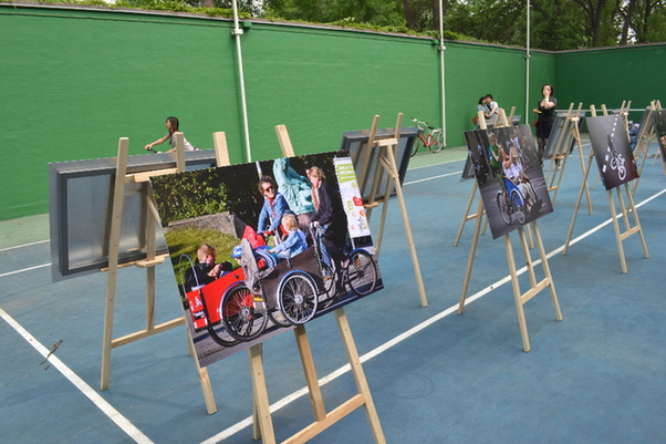 A photo art exhibition emphasized the Danish people's love for bicycles and green transport at the second annual Open Day at the Royal Danish Embassy, Beijing, May 13. [Corey Cooper/china.org.cn] 