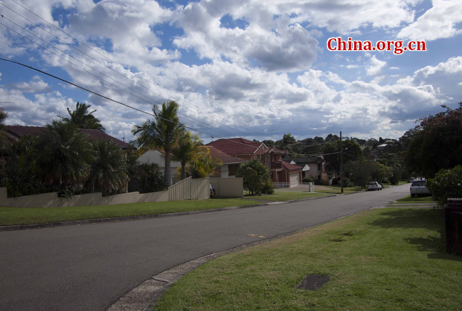 Suburbs of Sydney are composed of delicate houses, stretches of grassland and quietness. [China.org.cn/by Zhang Tingting]