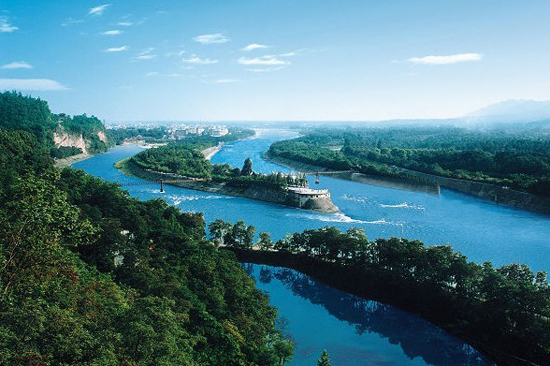 Dujiangyan Irrigation System, one of the 'top 10 attractions in Sichuan, China' by China.org.cn.