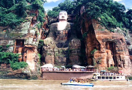 Leshan Giant Buddha, one of the 'top 10 attractions in Sichuan, China' by China.org.cn.