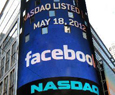 Facebook closes at 38.37 dollars in market debut