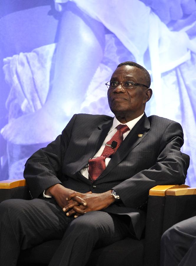 Ghana's President John Evans Atta Mills is seen during a symposium on Global Agriculture and Food Security in Washington D.C., capital of the United States, May 18, 2012, on the sidelines of the G8 summit.