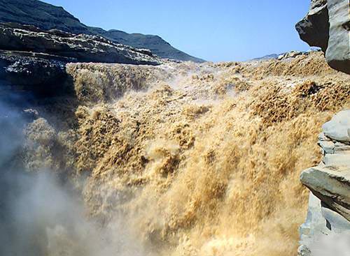 Hukou Waterfall, one of the 'top 10 attractions in Shanxi, China' by China.org.cn.