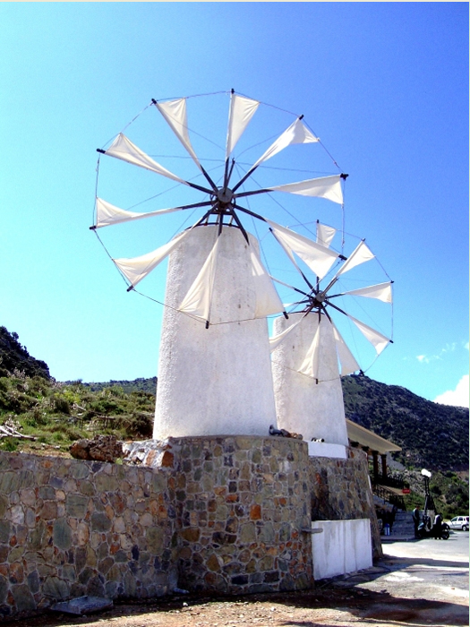 Windmills at Homo Sapiens Museum. Lassithi, in Crete's easternmost region, is less of a tourist hub and better known for its stunning scenery. Its most developed- tourism wise- villages are Agios Nikolaos, also the capital of the prefecture, Elounda, Sitia and Ierapetra.