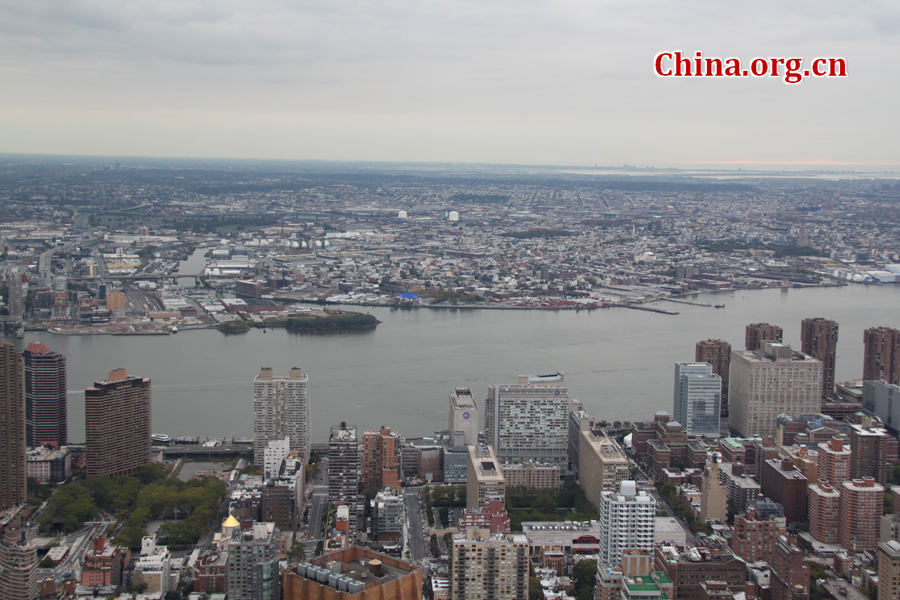 Photo shows the bird's eye view from the Empire State Building, U.S. [China.org.cn/by Li Xiaohua]